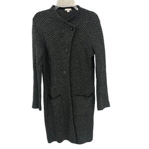 J‎ JILL SZ S HERRINGBONE SWEATER CARDIGAN LONG BUSINESS DRESSY